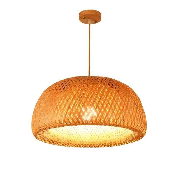Skanto | Luxora Håndvevd Bamboo Pendellampe - Miljøvennlig Taklampe