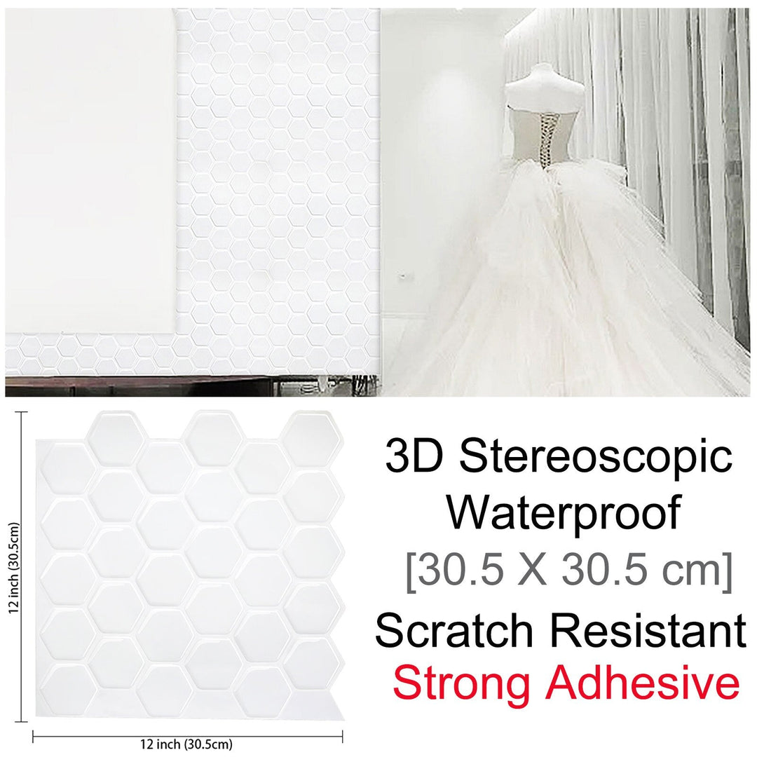 3D Selvklebende Sekskantede Veggklistremerker | Skanto