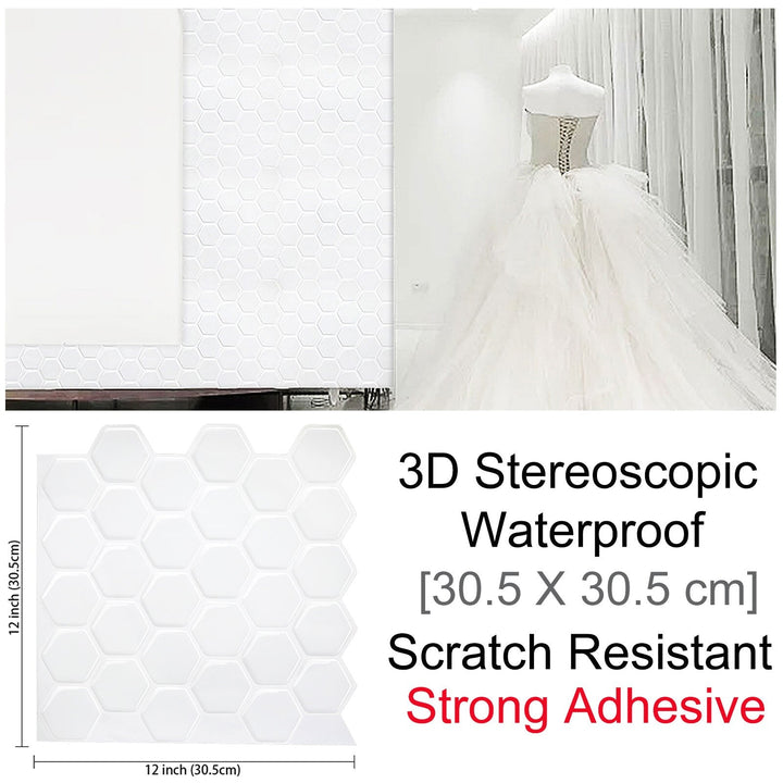 3D Selvklebende Sekskantede Veggklistremerker | Skanto