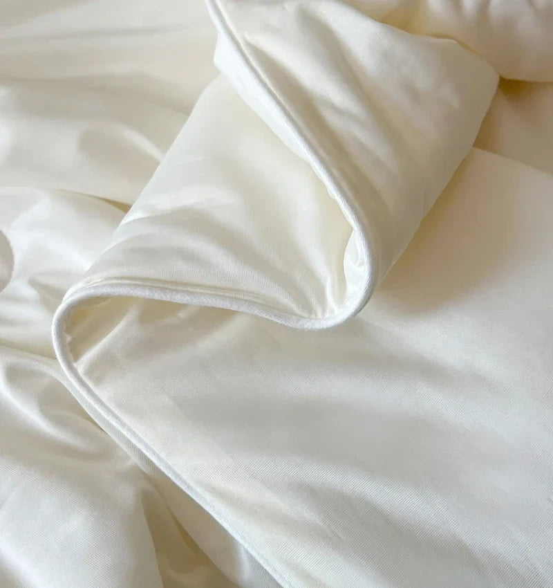 Air Condition Sommer Komforter — Ren Farge Is Silke Kjøleteppe, Lett & Glatt Twin/King Størrelse Quilt | Skanto