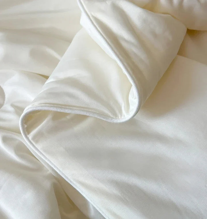 Air Condition Sommer Komforter — Ren Farge Is Silke Kjøleteppe, Lett & Glatt Twin/King Størrelse Quilt | Skanto