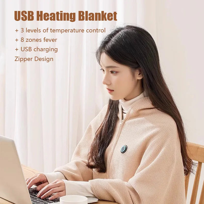 Skanto | Oppladbar USB Vinter Reisevarmepledd