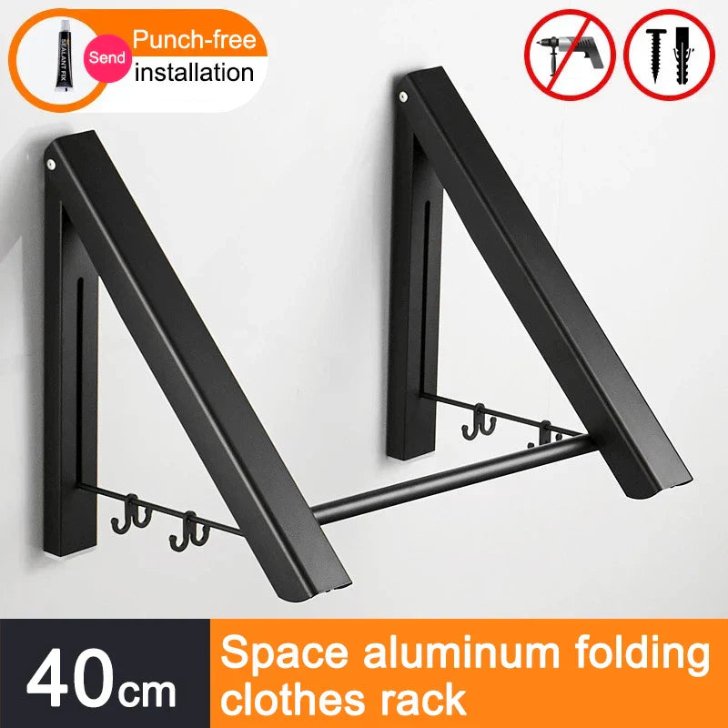 Space Saver Foldbar Veggklær Aluminiumstativ | Skanto
