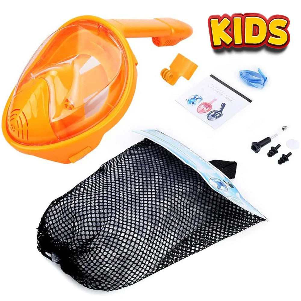 Skanto | Helgesikt snorkelmaske med kamerafeste - Vidvinkel, anti-dugg, anti-lekk dykk- og snorkelmaske for voksne og barn