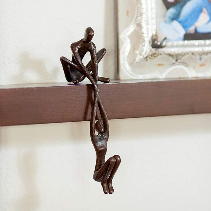 Verbindo Dekorativ Figur Polystone Svart Modern Skulptur 20 cm | Skanto