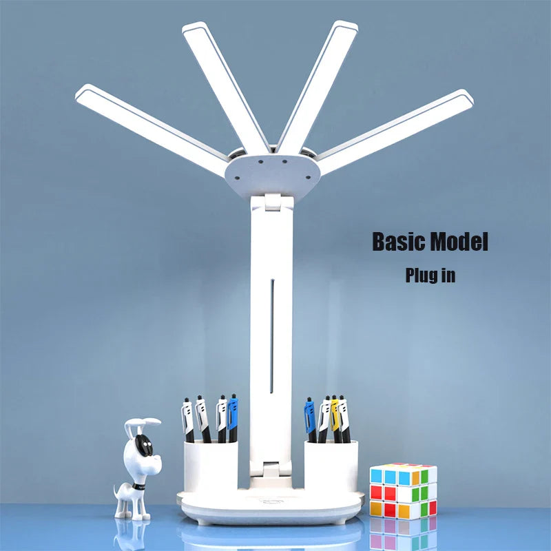 Multifunksjonell 3 i 1 Skrivebord LED Lampe | Skanto