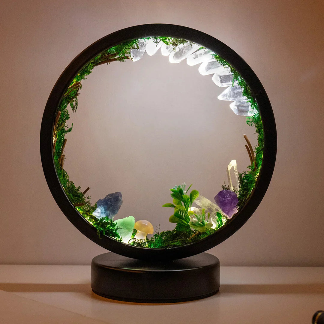 CrystalGlow Luxe Circle Night Lamp | Skanto