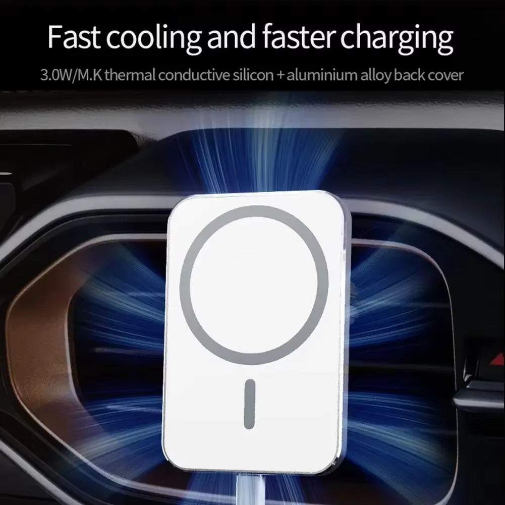 Skanto | 15W magnetisk trådløs bil-laderfeste med Type-C hurtiglading for iPhone 12 og 13-serien
