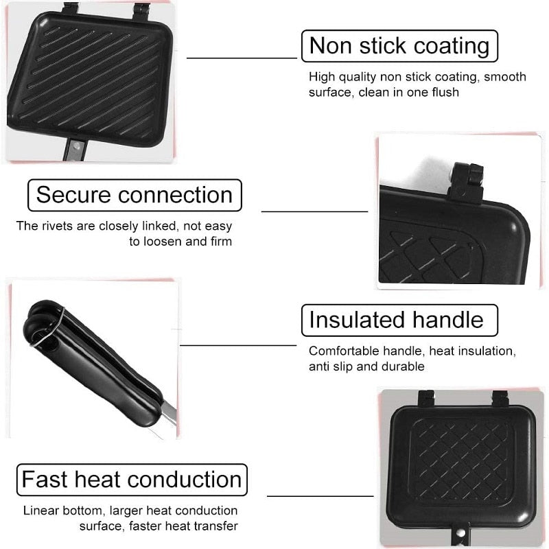 Skanto | Dobbeltsidig Non-Stick Sandwich Maker Panne