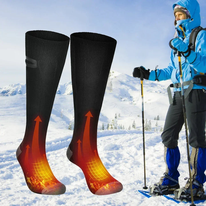 Skanto | Oppvarmede SOKKER Thermavolt | 3 Varmeinnstillinger | Med Powerbank | Vinter Varm SOKKER Unisex for Utendørs & Reiser