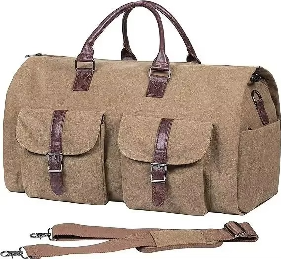 Skanto | Garment Duffel Weekend Bag – Sammenleggbar Håndbagasje Draktveske for Menn