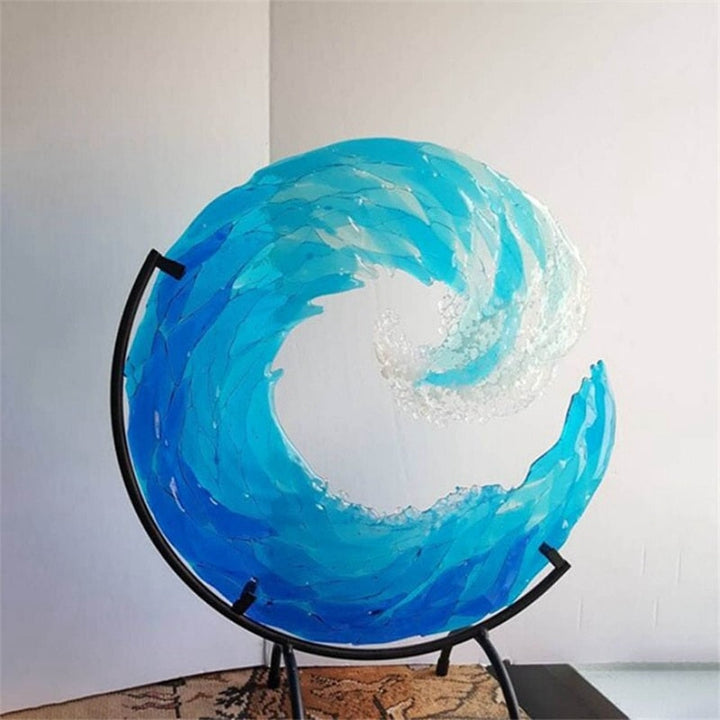 Skanto | Glass Skulptur av Havbølge - AquaWave