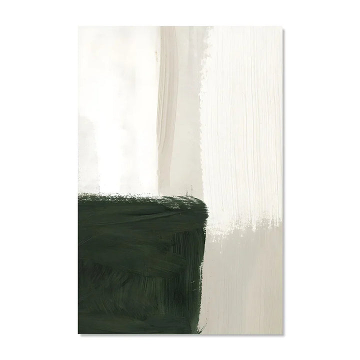 Moderne Abstrakt Grønn Beige Hvit Penselstrøk Lærret Utskrifter Nordisk Veggkunst For Moderne Stue Hjem Decor Kunstverk | Skanto