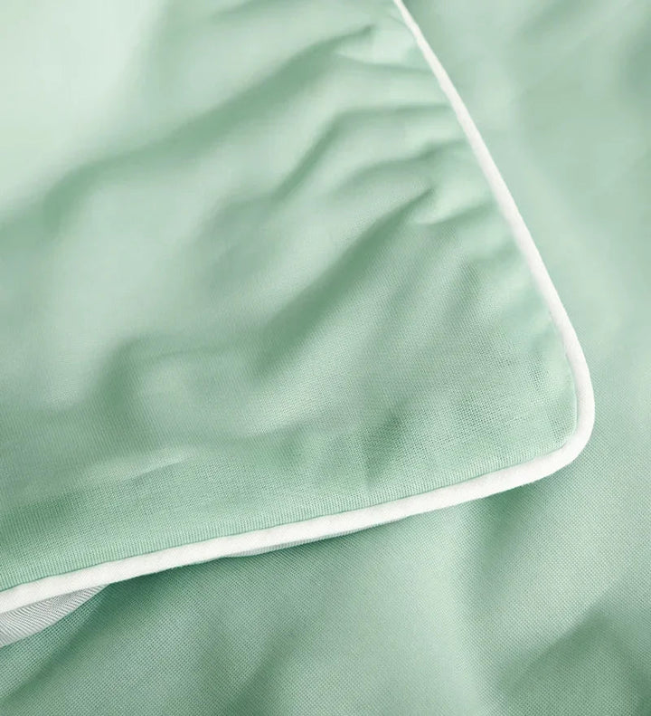 Air Condition Sommer Komforter — Ren Farge Is Silke Kjøleteppe, Lett & Glatt Twin/King Størrelse Quilt | Skanto