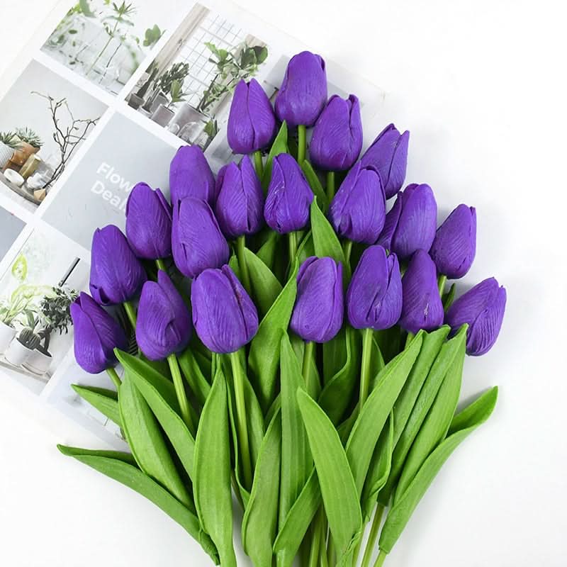 Skanto | Kunstig Tulipanbukett med Realistiske Livaktige Blomster