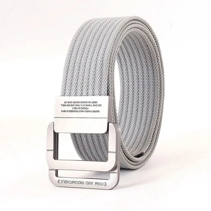 Unisex-Canvas-Gürtel – Doppelte Metallringschnalle, verstellbar