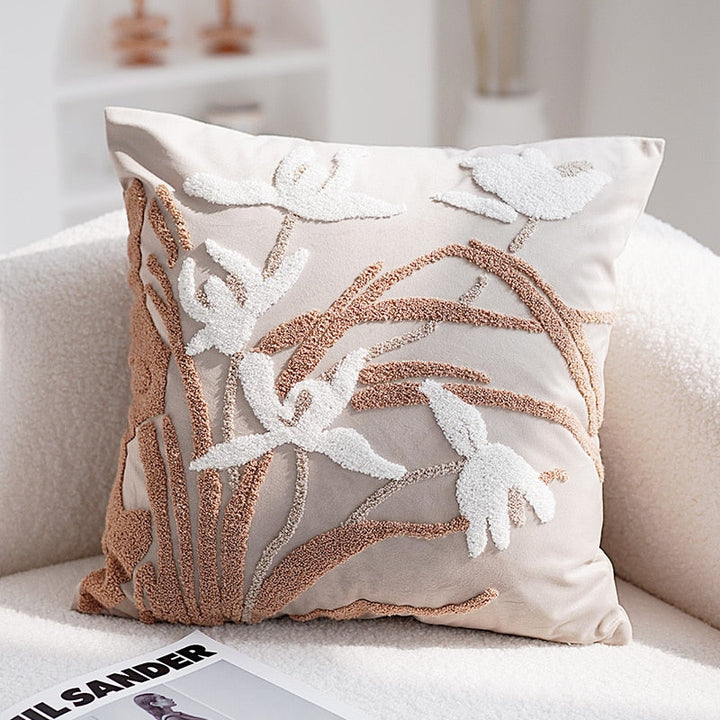 Brodert Orkidé Putetrekk