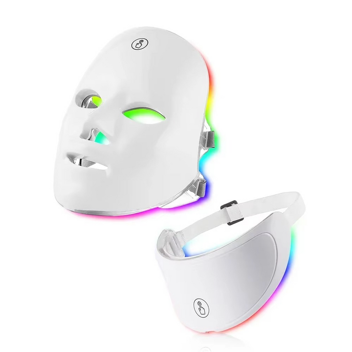 Skanto | LED Ansiktsmaske med Nakkeundersupport for Huden Oppstramming og Anti-Aldring Lysbehandling