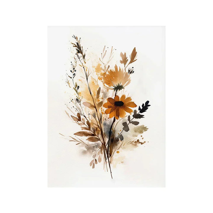 Skandinavisk floral engblomster veggkunst Fine Art lerrettrykk moderne minimalistisk botanikk bilder for stue hjemmeinnredning | Skanto