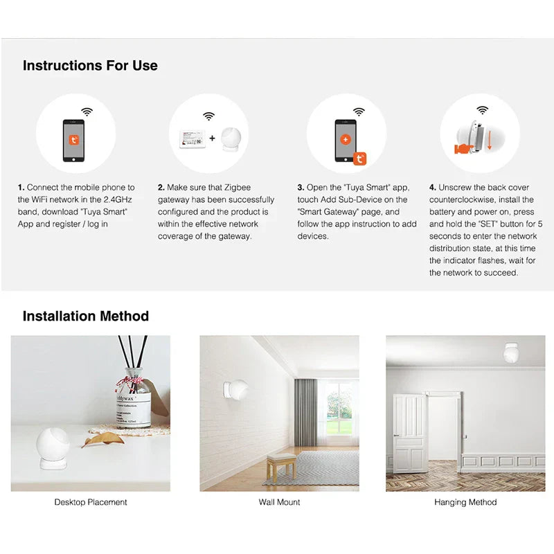 Skanto | PIR Bevegelsessensor (Zigbee 3.0)
