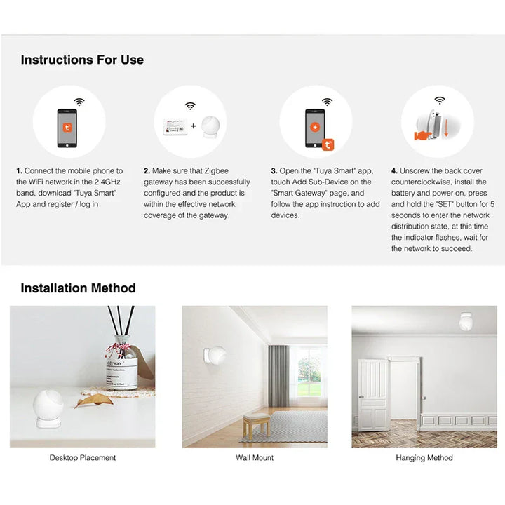 Skanto | PIR Bevegelsessensor (Zigbee 3.0)