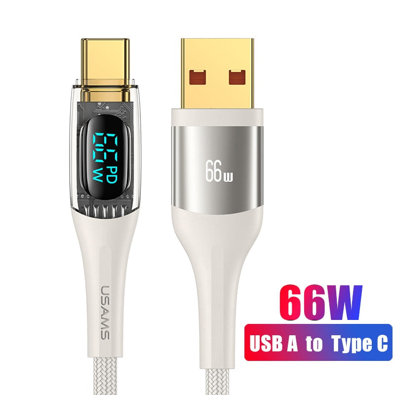 Skanto | Turbo Connect Led Display Rask Telefon Lading Kabel