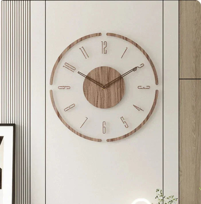Skanto | Moderne veggklokke i tre – Minimalistisk og elegant design for stuen