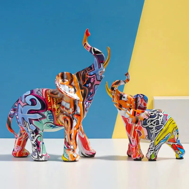 Skanto Dekor Graffiti Skanto Figurer, Harpik Fargerik Stor Skanto Statue Hjem Dekor Skulptur Kunst Skanto Statuer