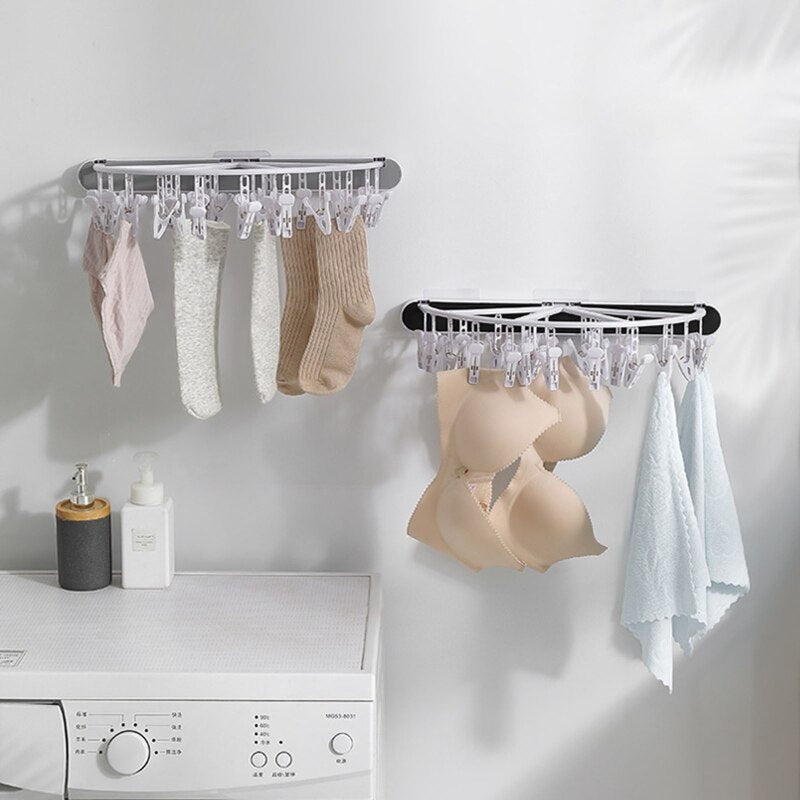 WallDry Mini Tørkerstativ for Sokker og Liten Vaskbar Foldbart | Skanto