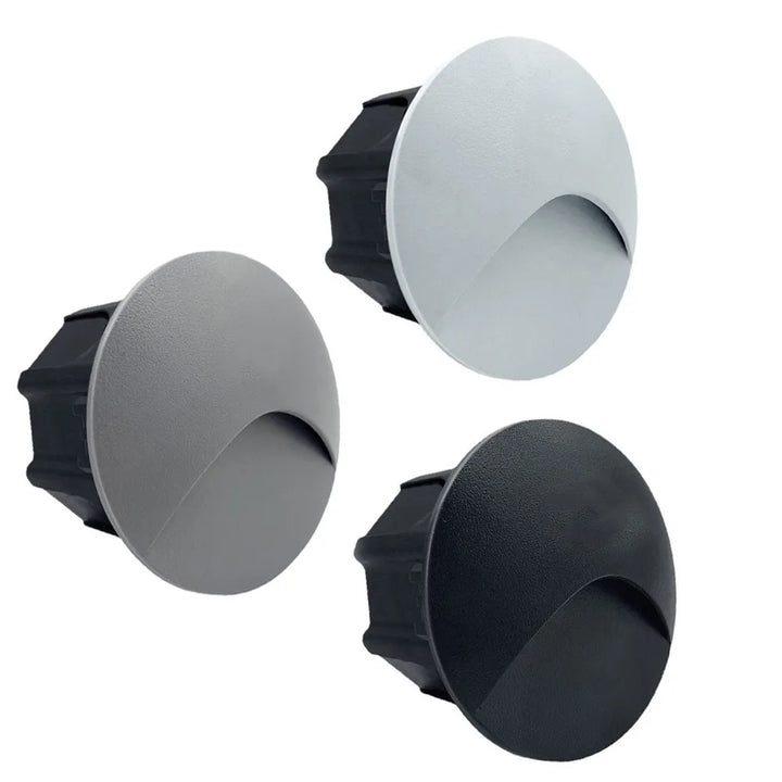 Skanto | Moderne vanntett IP65 LED innfelt vegglampe for utendørs belysning - 3W innebygd trinn- og trapp-balkongportal lys