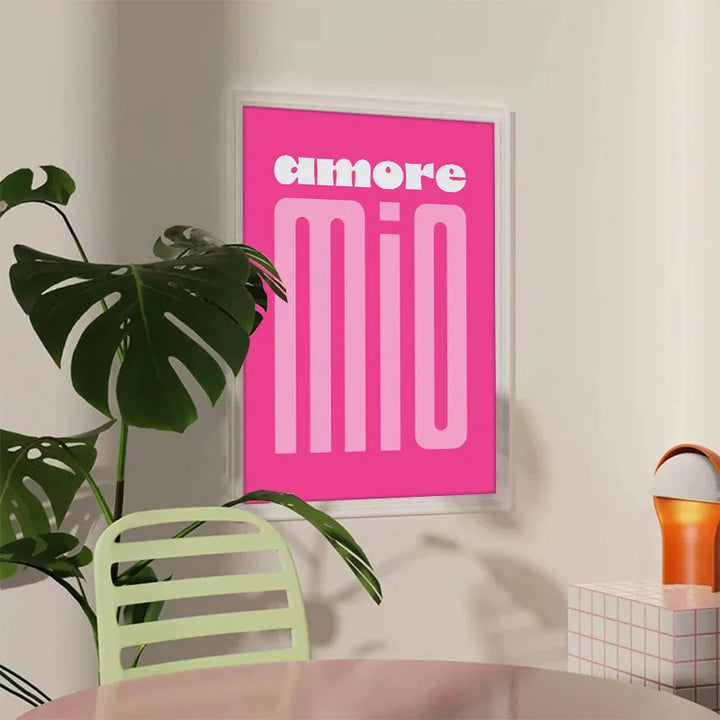 Rosa Retro Kjærlighet Sitat Veggkunst Fine Art Lerretsutskrifter Typografiske Bilder For Soverom Stue Hotellrom Moderne Leilighet Veggkunst Dekor | Skanto