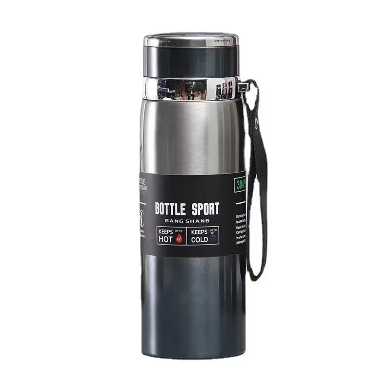 Stainless steel vacuum insulated thermos bottle 1000 ml | Skanto