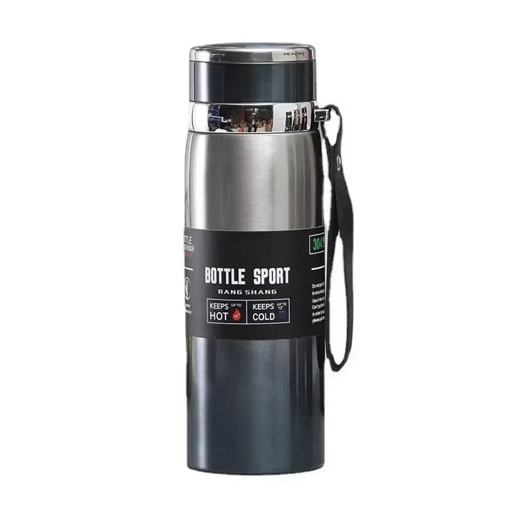 Stainless steel vacuum insulated thermos bottle 1000 ml | Skanto