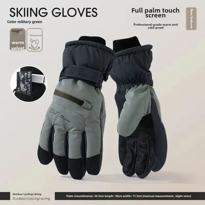 Skanto | GlacioShield Pro Hansker | Vanntette Vinterhansker | Berøringsskjerm & Antiskli | Varm Fleeceforing for Skiing, Sykling & Utendørs