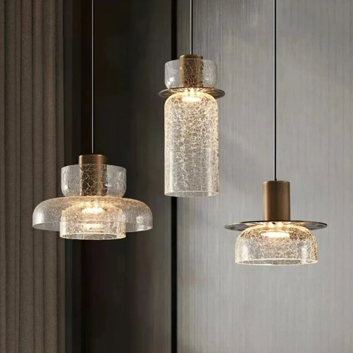 Skanto | Moderne Kreativ Glass Pendellampe med Sprukket Effekt