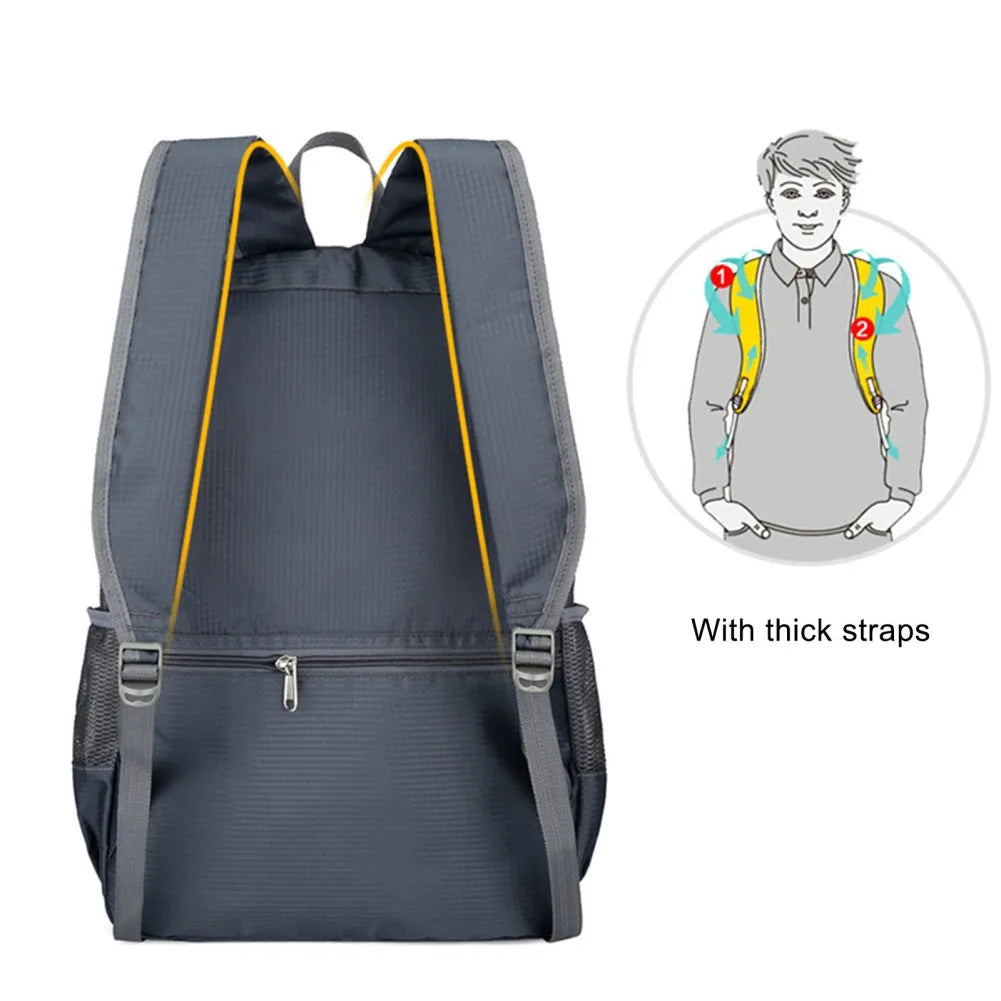Skanto | Trekparo Sammenleggbar Rygsekk | 30L Ultralett & Vanntett | For Fotturer, Camping & Reiser | Unisex Dagsekk