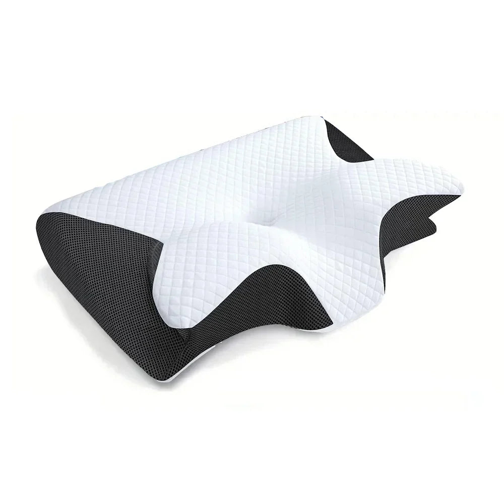 Skanto | Minne Skum Cervical Pute | Ergonomisk 2-i-1 Design for Nakke Smerte Lindring & Behagelig Søvn