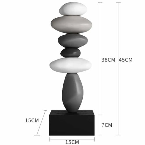 Zen steinstabel estetisk hjemmedekor