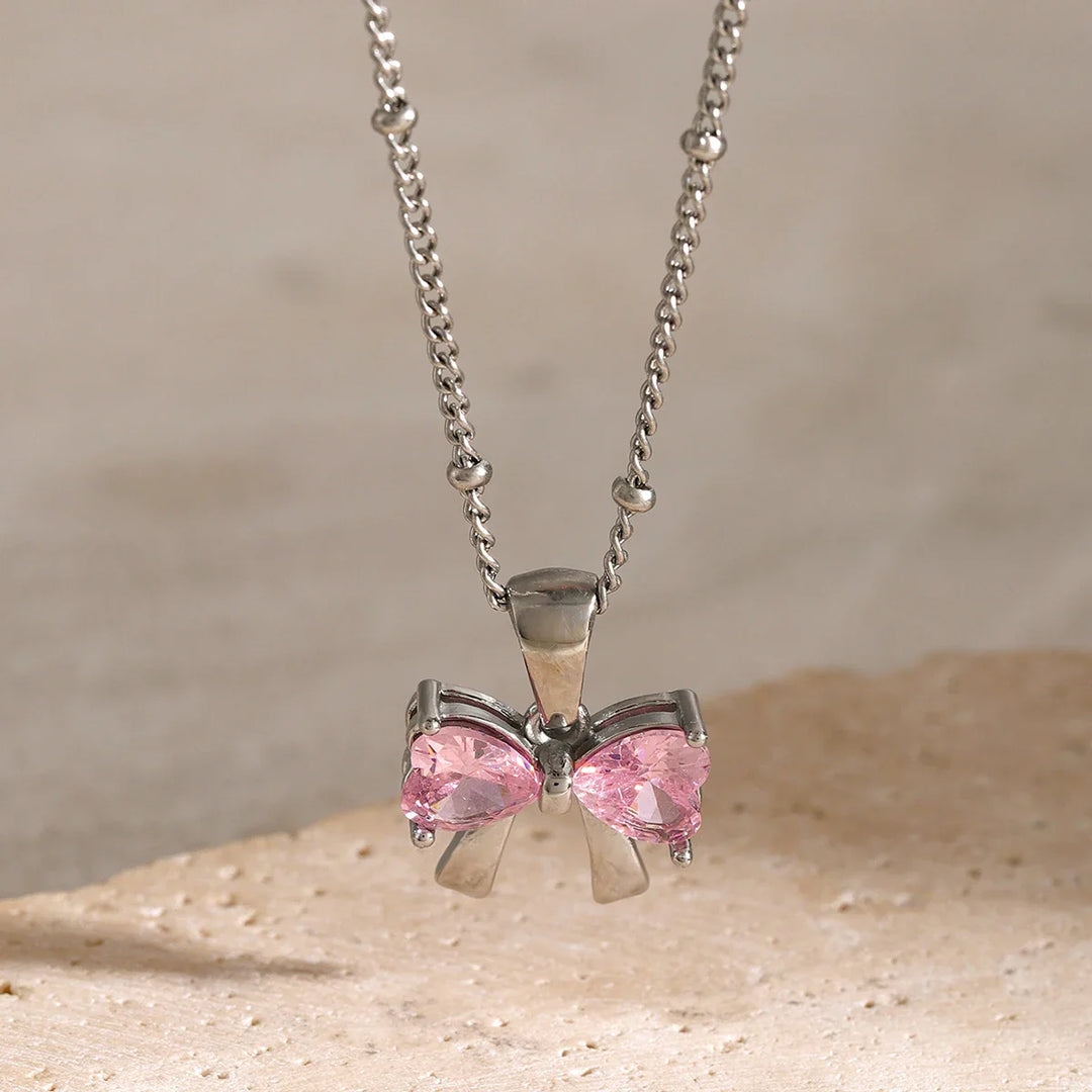 Skanto | Delikat Feminine Diamant Sløyfe Halskjede