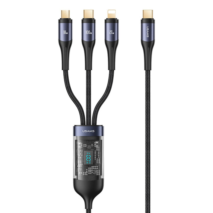 Skanto | 3i1 Digital Skjerm Hurtiglading Universell Lader Kabel