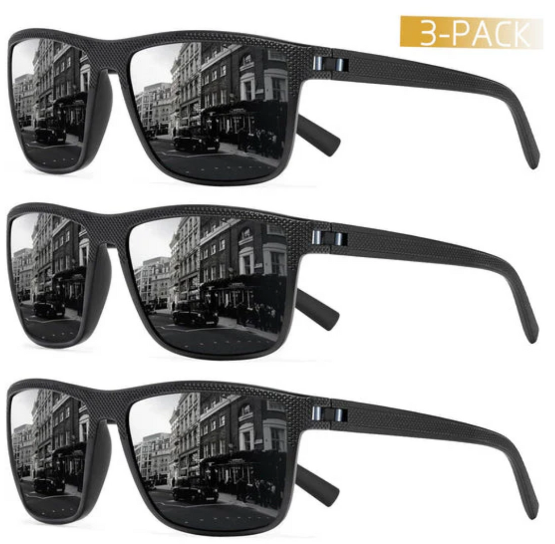 ZichtZeker 3-teiliges Set polarisierter Sonnenbrillen – UV400-Schutz & Komfort