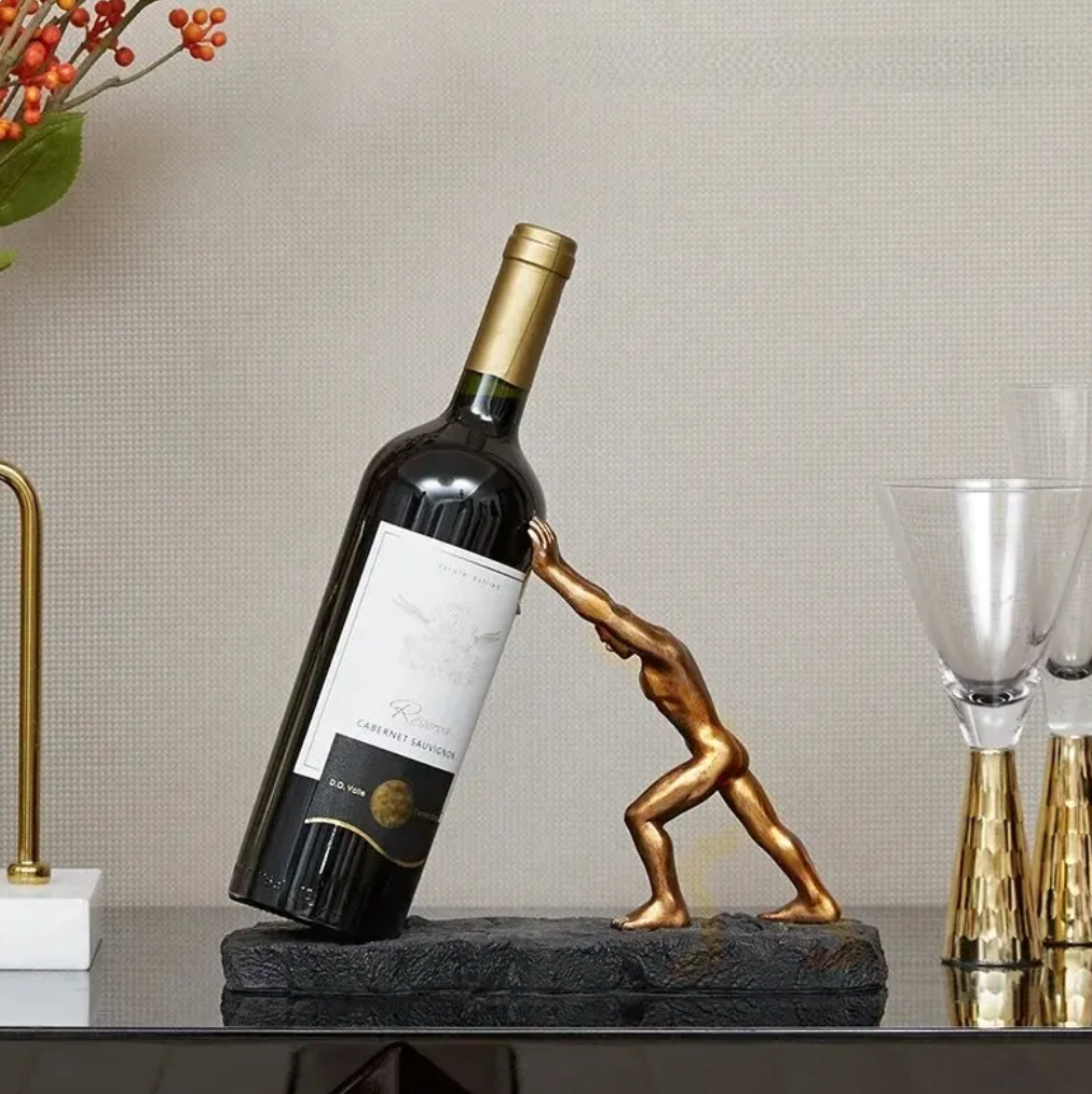 Skanto | Vinflaskeholder - VinoLux - Premium Design - Luksuriøs Blikkfang