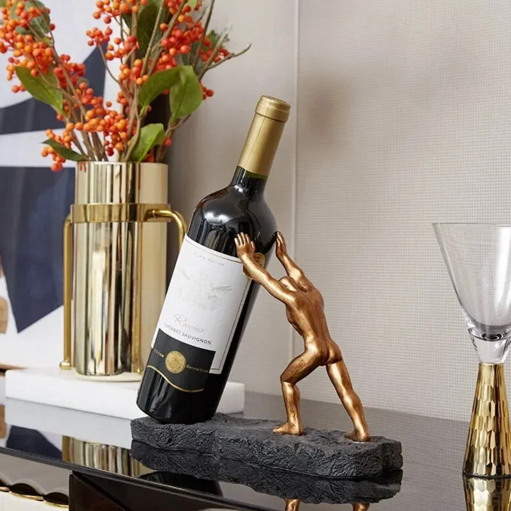 Skanto | Vinflaskeholder - VinoLux - Premium Design - Luksuriøs Blikkfang