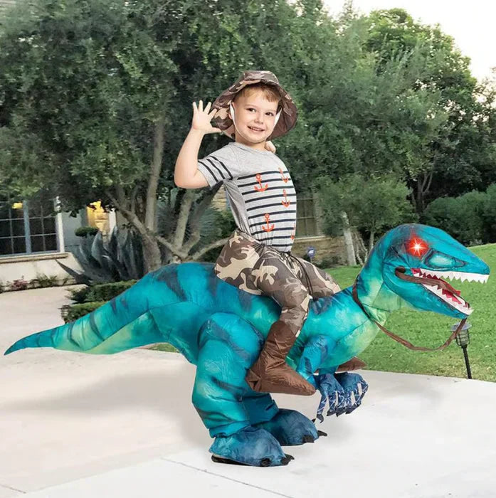 Skanto | Ride-On Oppblåsbar Dinosaur Kostyme for Barn – Moro Festdrakt for Fester & Halloween