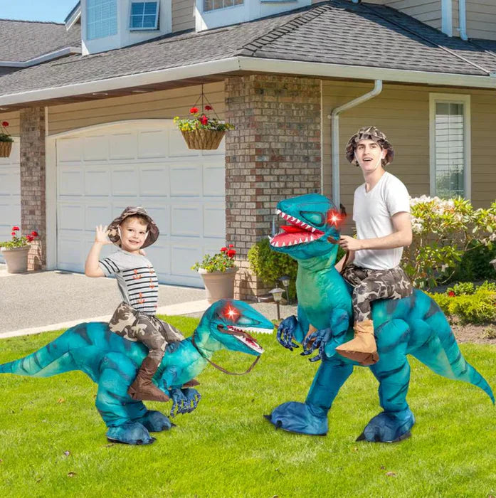 Skanto | Ride-On Oppblåsbar Dinosaur Kostyme for Barn – Moro Festdrakt for Fester & Halloween