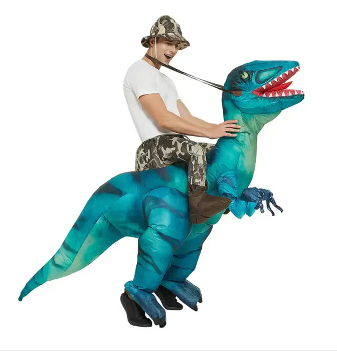Skanto | Ride-On Oppblåsbar Dinosaur Kostyme for Barn – Moro Festdrakt for Fester & Halloween