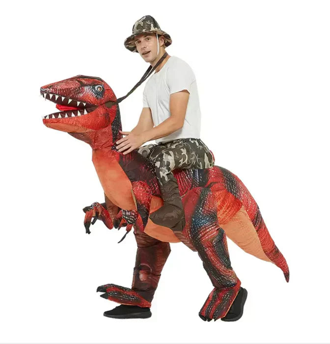 Skanto | Ride-On Oppblåsbar Dinosaur Kostyme for Barn – Moro Festdrakt for Fester & Halloween