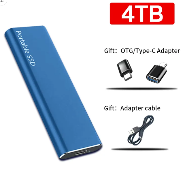 Skanto | 4TB USB-C Bærbar Ekstern Harddisk for PC & Mac