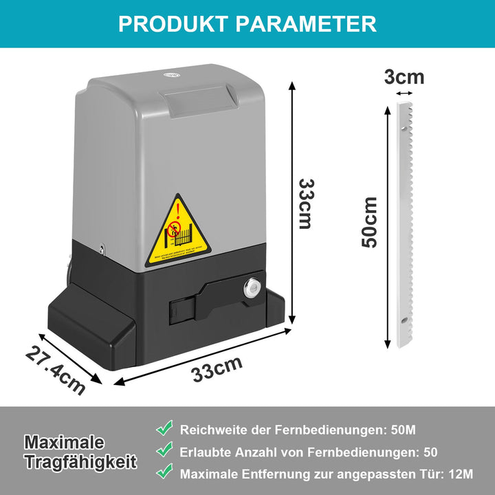 Skyvedørsdrift garasjeportåpner 370W/550W/750W | Skanto