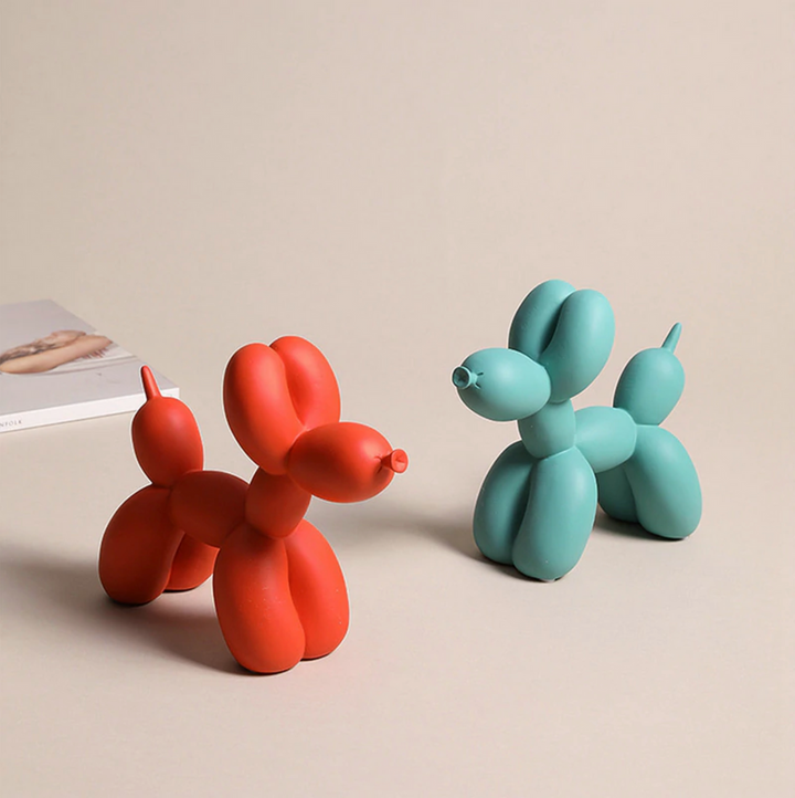Skanto | BalloonDog Livlig Hundeskulptur | Pop-Art Dekorasjon | Moderne Hjemmetekstur | Håndlaget Statue